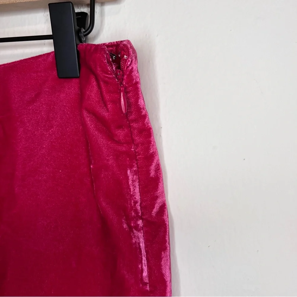 HP 🎉 NWT Free People Annalise Velvet Skirt in Pink Phenom - Picture 8 of 10